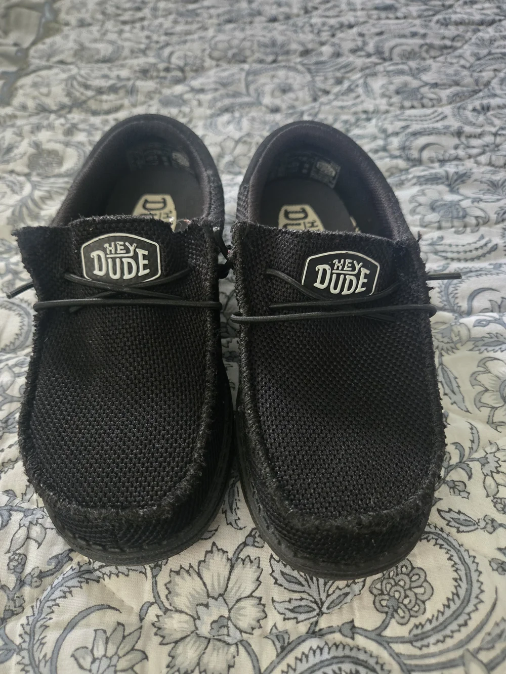 Hey Dude Kids Black Slip-On Casual Sneakers